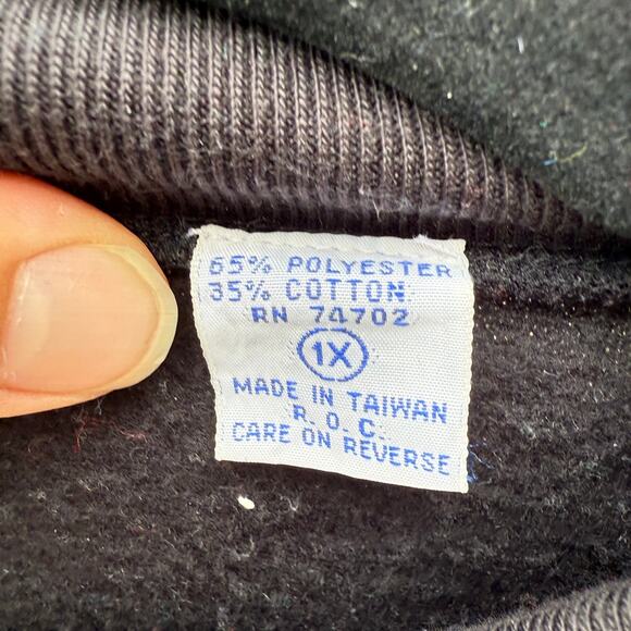 vintage 90s  kathy white crewneck fuzzy bear sweatshirt size 1X - Picture 4 of 6